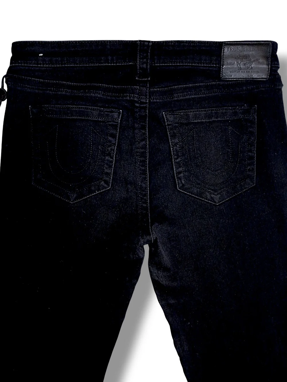 True Religion Men's Black Slim Straight Jeans